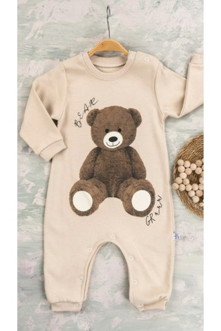 Penye " Bear " Bebek Tulumu Kahverengi