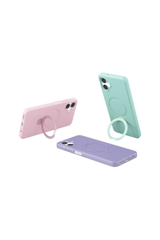 Galaxy Uyumlu A06 Regal Magsafe Standlı Kapak - Lacivert Çok Renkli