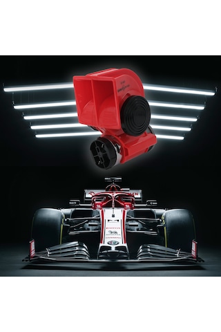 Ferrari Korna Kırmızı 12v Kompresörlü 2 Tonlu F1 Korna