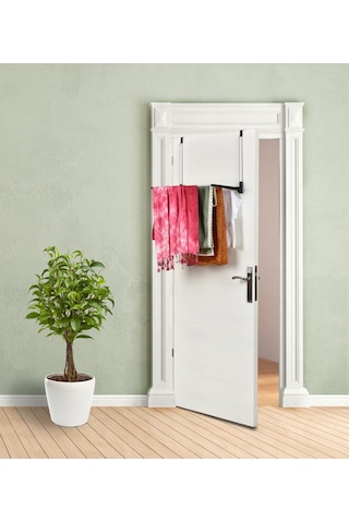 Biricik Kapı Arkası Çamaşır Kurutmalık Siyah