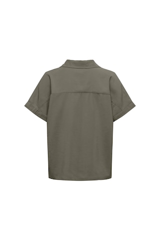 Only Onlaris Loose Fit Klasik Yaka Düğmeli Bluz Bayan Bluz 15364279 Olive