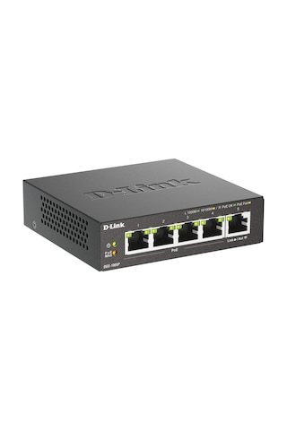 D-link Dgs-1005p, 5 Bağlantı Noktalı Katman 2 Yönetilmeyen Poe Gigabit Anahtarı 4 X 10/100/1000 Mbit/s Poe, 1 X 10/100/1000 Mbit/s, 60 W Kapasite, Tak Ve Çalıştır, Fansız, Metal Muhafaza
