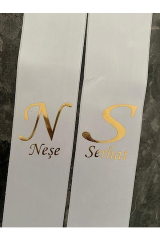 Gelin Damat Isimli Tören Takı Kurdelesi 2 Adet B-48