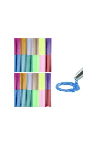 12 Renk 120 Adet Sıcak Eriyik Çubuk Tutkal 7mm X 10 Cm Mini Flaşör Tamir Ve Sızdırmazlık Dıy El Sanatları Ahşap