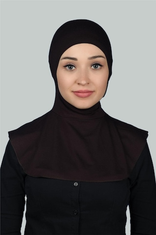 Altobeh Kadın Tesettür Pratik Boyunluklu Hijab - Sporcu Bone Koyu Kahverengi