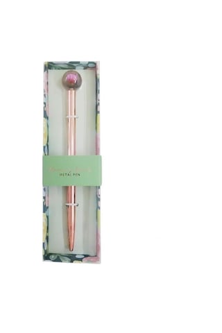 Pyrus Metal Rosegold Çiçekli 1.0 Tükenmez Kalem Sk227078