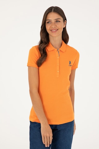 U.S. Polo Assn. Kadın Turuncu Basic Polo Yaka Tişört 50280060-VR051