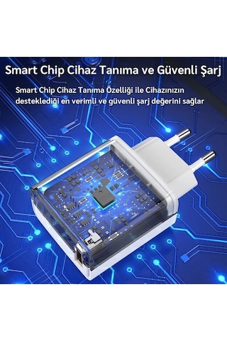 Tonex 67w Usb-a To Type-c Kablolu Şarj Aleti Beyaz
