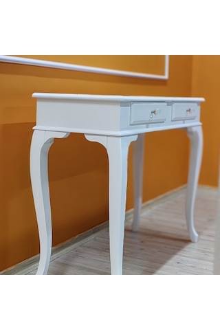 Evim Hizmet 120 Cm Çekmeceli Beyaz Dresuar Makyaj Masası Beyaz
