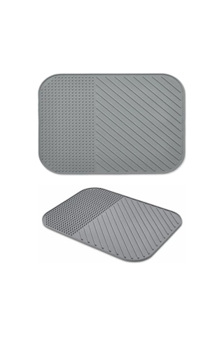 Suntel Bulaşık Kurutma Matı Bulaşıklık - Su Toplamaz Özellikli Silikon Bulaşık Matı