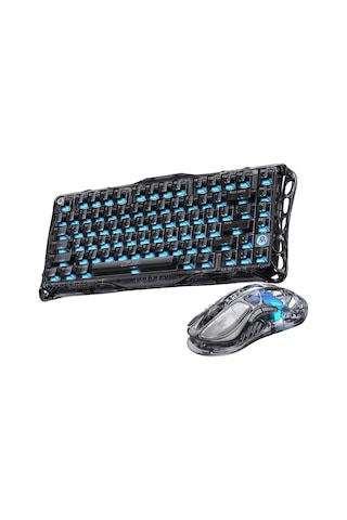Gravastar Mercury V75 Lite Kablolu Rgb Işıklı Manyetik İngilizce Q Gaming Klavye Ve M2 Kablosuz Opti Optik