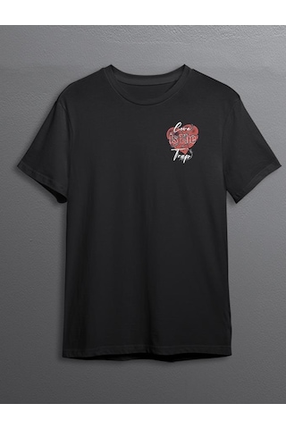 Love Is The Trap Aşk Bir Tuzaktır Dikenli Heart Tişört Unisex T-shirt 001