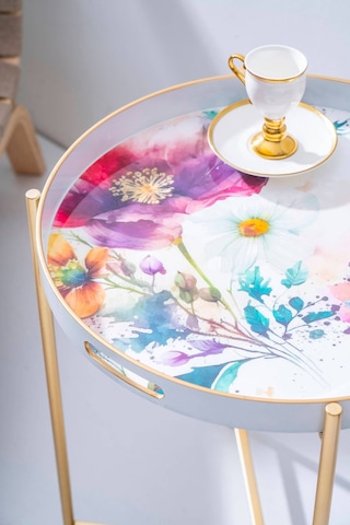 Coco Çıkarılabilir Tepsili Sehpa - 49 Cm Renkli