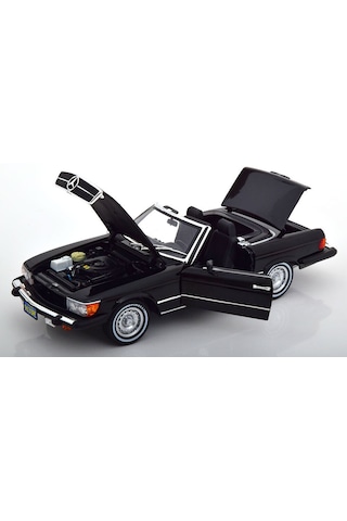 1:18 Norev 1979 Mercedes 450sl R107 Us-version American Gigolo Black Diecast Metal Minyatür Model Araba 25cm