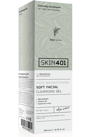 Skin401 Pirinç Özlü Aydınlatıcı Yüz Temizleme Jeli 200ml