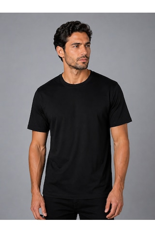 Bisse Siyah Bi Si Klet Yaka Basi C T-shirt Ts26y26105 D-90
