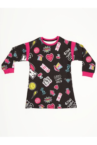 Denokids Mshb&g Good Vibes Kız Çocuk Elbise Renkli Çok Renkli