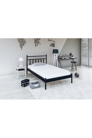 Metalia Gm 230 Lima Siyah Tek Kişilik Karyola 90X190