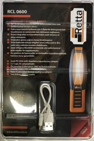 Retta Rcl0600 Retta Şarjlı Led Fener Siyah