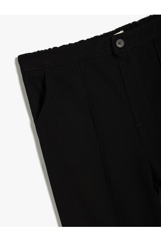 Koton Chino Okul Pantolonu Cep Detaylı Dar Kesim Siyah 5wkg40001aw Siyah