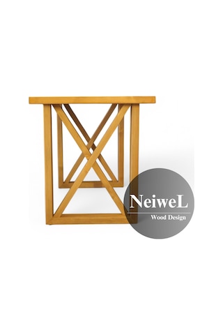 Neiwel Niel Doğal Ahşap Toplantı Masası x 120 x 220 Açık Ceviz