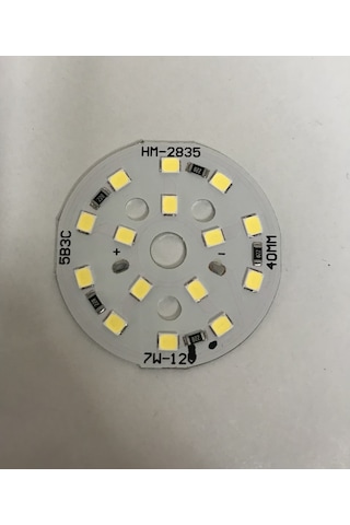 12 Volt 7 Watt SMD 5630 Ledli Hazır Led Modül 40 MM Beyaz (3 Adet)