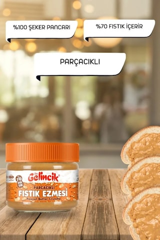 Fıstık Ezmesi Parçacıklı, Şekerli %70 320 Gr.