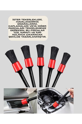 Kargo 5'li Araba Temizlik Fırçaları-farklı Boyutlu Fırçalarla Derinlemesine Temizlik Najmaddin