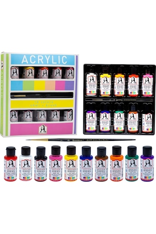 Südor Mona Lisa Akrilik Boya 40 ML 10 Renk + Fırça
