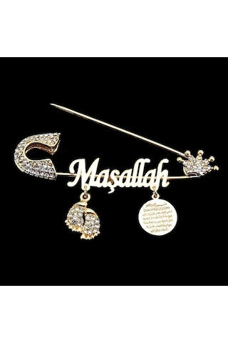 Sahiaksesuar Maşallah Yazılı Bebek Yaka Iğnesi 39