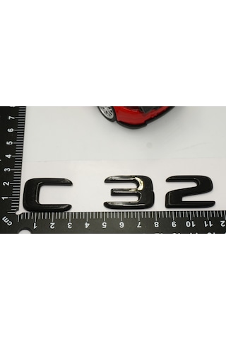 C 32 Bagaj Parlak Siyah ABS 3M 3D Yazı Logo
