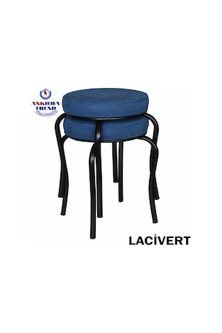 Tabure (Siyah Ayaklı) (2 Adet) - Mutfak Balkon Tabur...