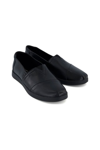 10022622 Black Leather Babet Kadın 10022622 Toms Alpargata Plus Leather 10022622 Black Leather