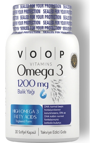 Omega 3 Balık Yağı 1200 Mg 30 Kapsül