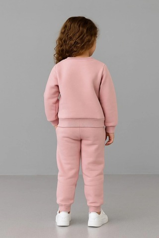 Luck Kalpli %100 Pamuk Çocuk Eşofman Takımı Gül Kurusu