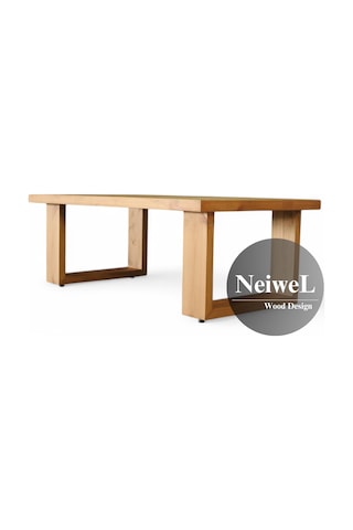Neiwel Nain Doğal Ahşap Sehpa-70-200 Açık Ceviz