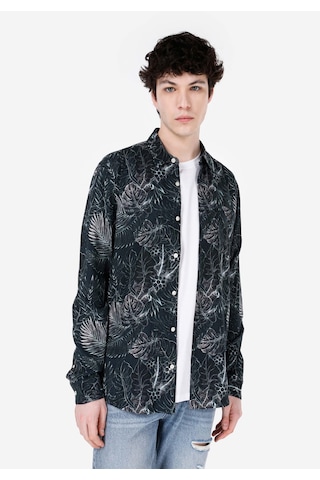Colin's Colins Regular Fit Shirt Neck Baskılı Erkek Yeşil Uzun Kol Gömlek Cl1066940 Q1.v1 Pgr Yeşil