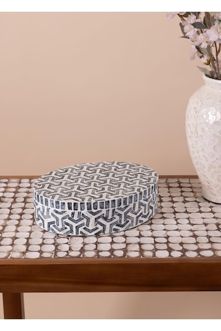 The Mia Sedef Yuvarlak Kutu 30x23x8 Cm Tlc0090