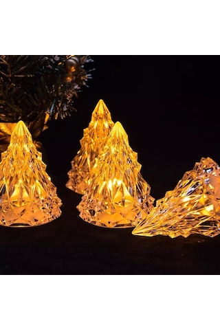 AMBER LED IŞIKLI ÇAM AĞACI MİNİ IŞIKLI ÇAM AĞACI IŞIKLI YILBAŞI AĞACI LED LİGHT NOEL TREE DECOR LİGHT