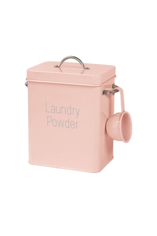 Dinosaurs Teneke Çamaşır Deterjanı Saklama Kutusu - Beyaz Altın