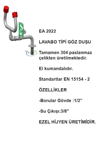 Ea 2022 Lavabo Tipi Göz Duşu