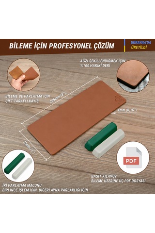 Beavercraft Ls2p11 Deri Bileme Kayışı + 2 Parlatma Macunu Bıçak Bileme Ve Polisaj Seti