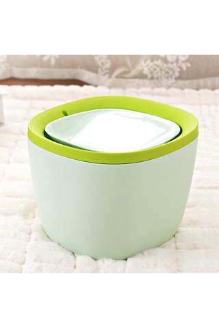 Homyl Plastik Mini Çöp Kovası Kül Kutusu Masaüstü Yeşil Yeşil