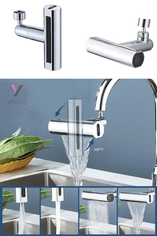 Yayke 4 Modlu Şelale Basınçlı Su Tasarruflu Fiskiye Musluk Ucu