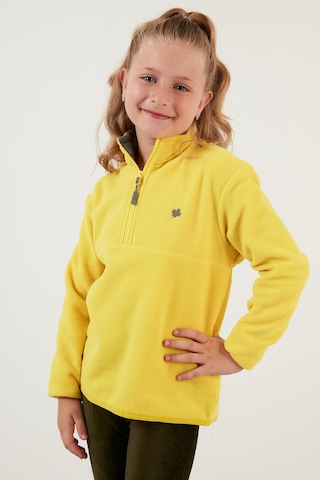 Lela Yumuşak Dokulu Fermuarlı Dik Yaka Şardonlu 2'Li Paket Çocuk Polar 5905002S2 Fıstık Yeşil-Sarı