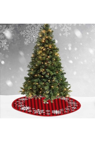 Fortunelane Kırmızı Klasik 90 Cm Kumaş Ağacı Etkisi, Kolay Kurulum İle Noel Dekorasyonu İçin İyelişmiş Model