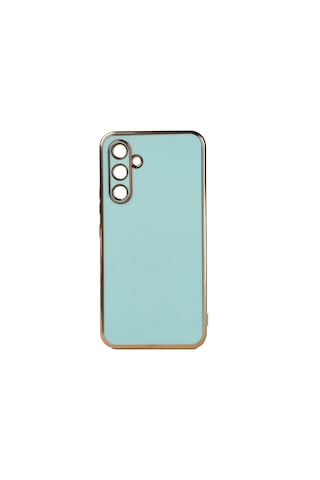Samsung Galaxy Uyumlu M14 Kılıf Zore Kenarı Gold Renk Silikon Bark Kapak