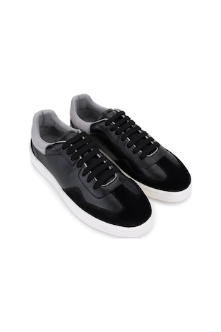 Tamer Tanca Erkek Hakiki Deri Siyah Sneakers & Spor Ayakkabı 1111 10125 Erk Ayk Y25 Syh Dr/syh Suet Siyah