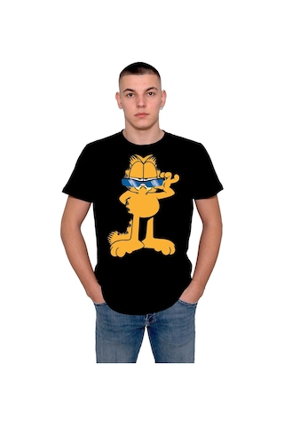 Garfield Cat Gözlüklü Kedi Hippi Tişört Unisex T-shirt 001