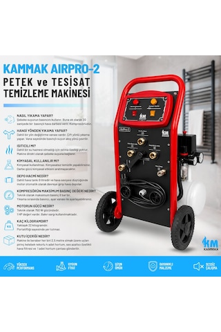 Kammak AirPro-2 750 W Çift Yönlü Kompresörlü Petek Temizleme Makinesi